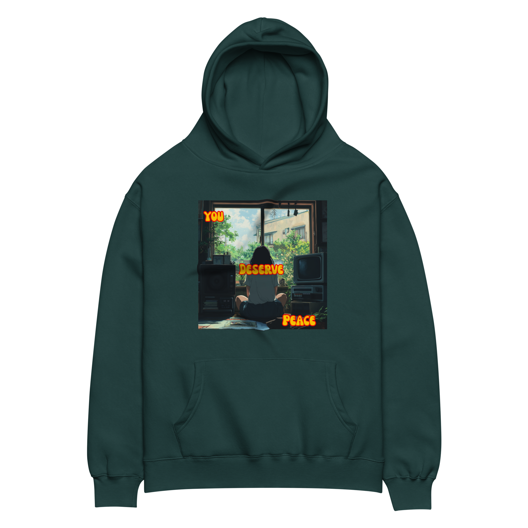 "YOU DESERVE PEACE" • Oversized Hoodie