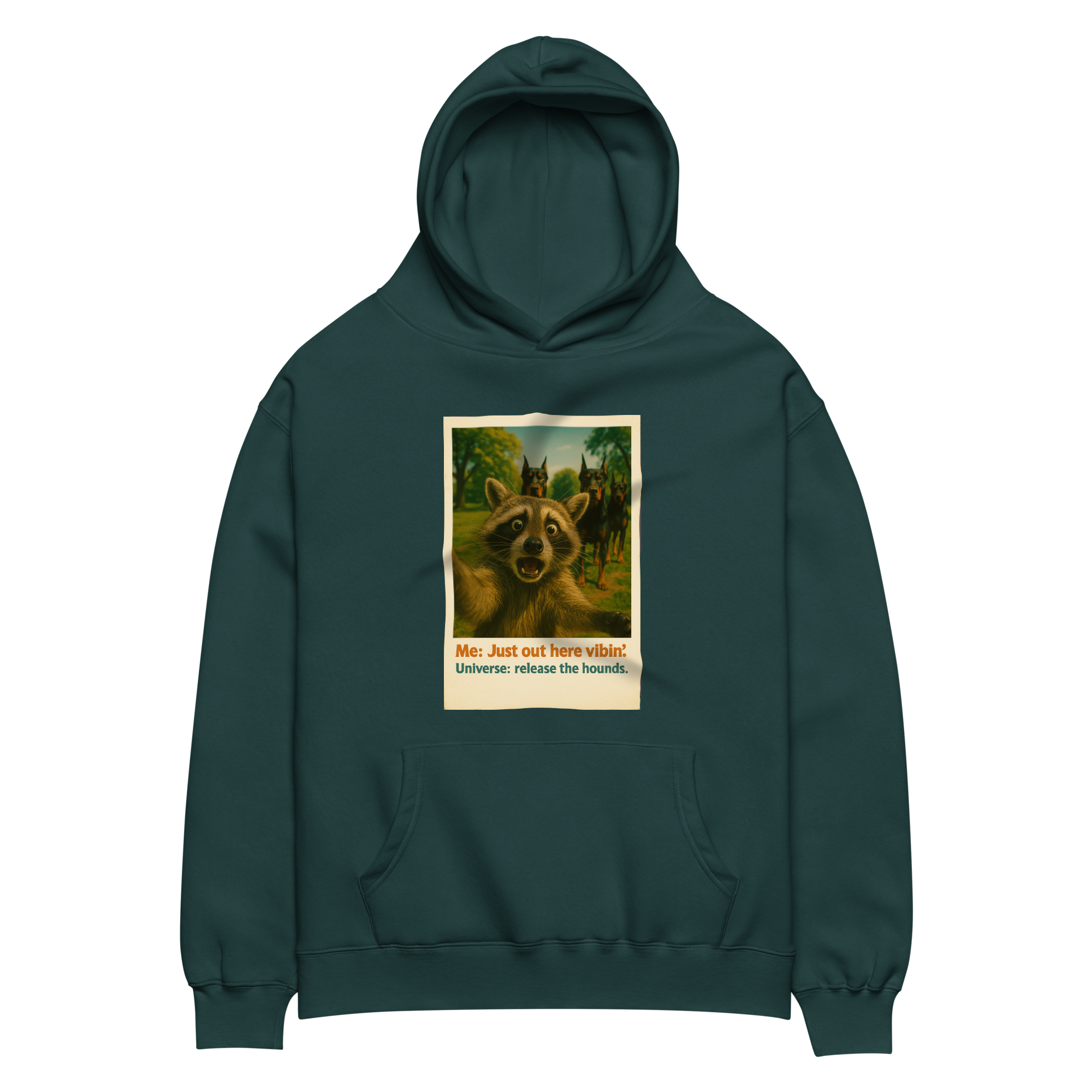 "JUST OUT HERE VIBIN..." • Oversized Hoodie