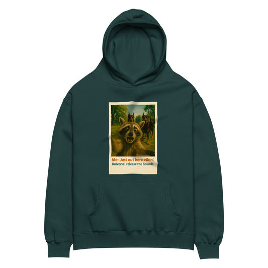 "JUST OUT HERE VIBIN..." • Oversized Hoodie