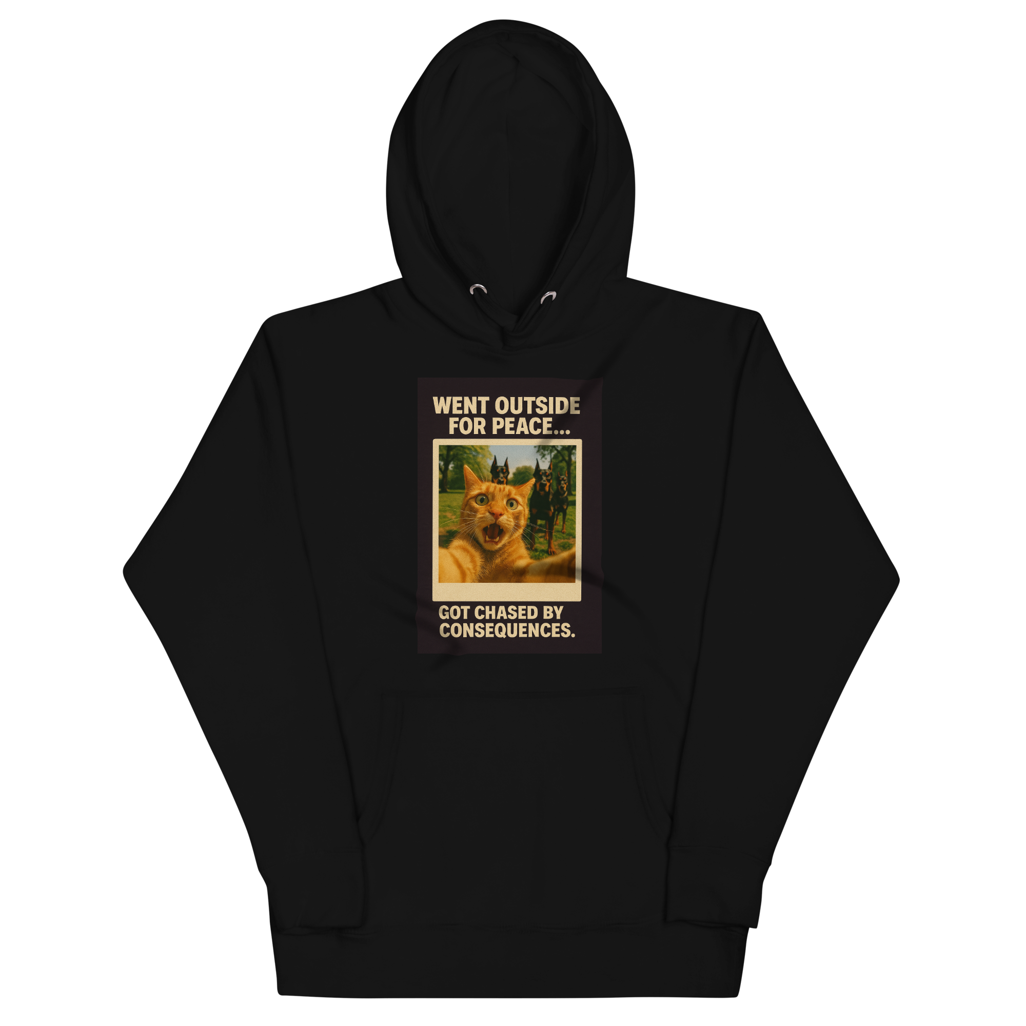 "WENT OUTSIDE FOR PEACE" • Premium Hoodie