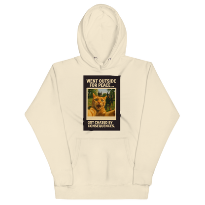 "WENT OUTSIDE FOR PEACE" • Premium Hoodie