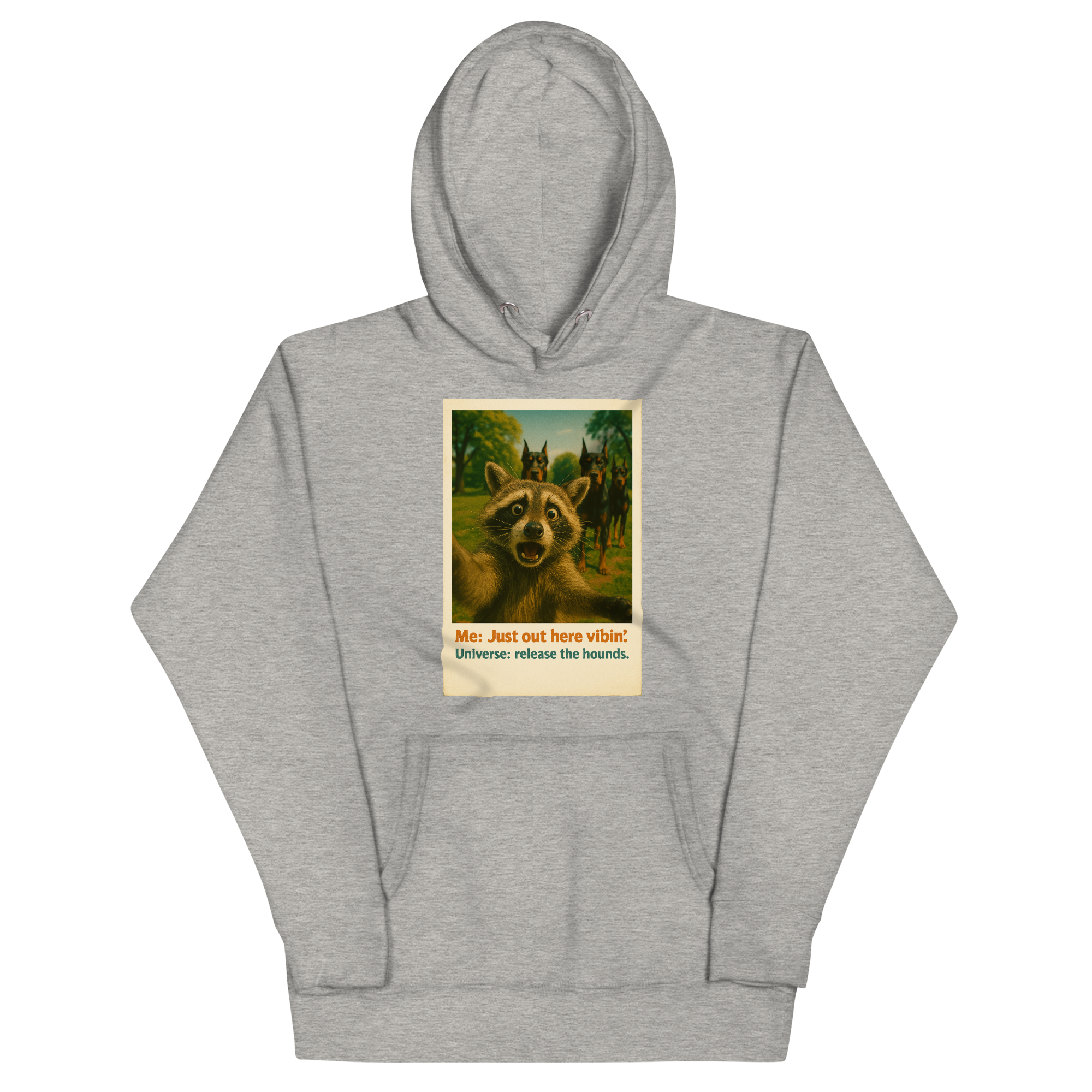 "JUST OUT HERE VIBIN..." • Premium Hoodie