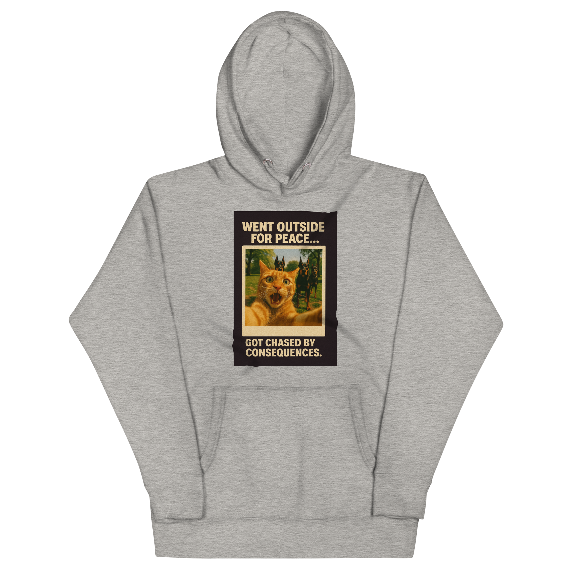 "WENT OUTSIDE FOR PEACE" • Premium Hoodie