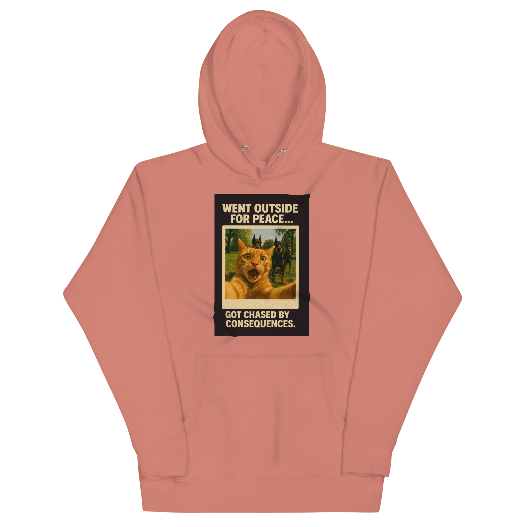 "WENT OUTSIDE FOR PEACE" • Premium Hoodie