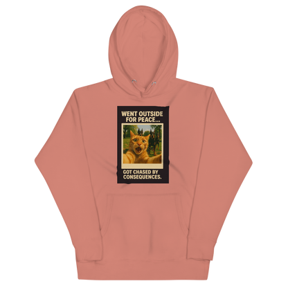 "WENT OUTSIDE FOR PEACE" • Premium Hoodie