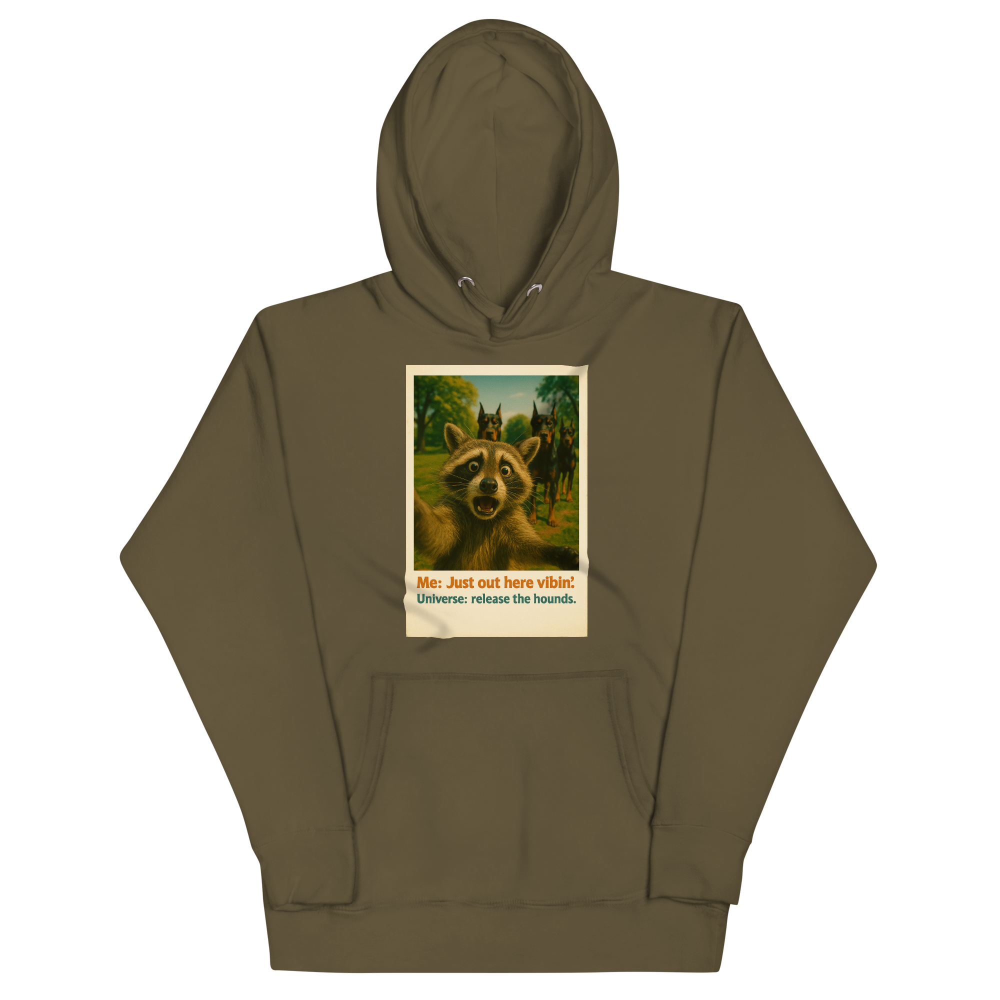 "JUST OUT HERE VIBIN..." • Premium Hoodie