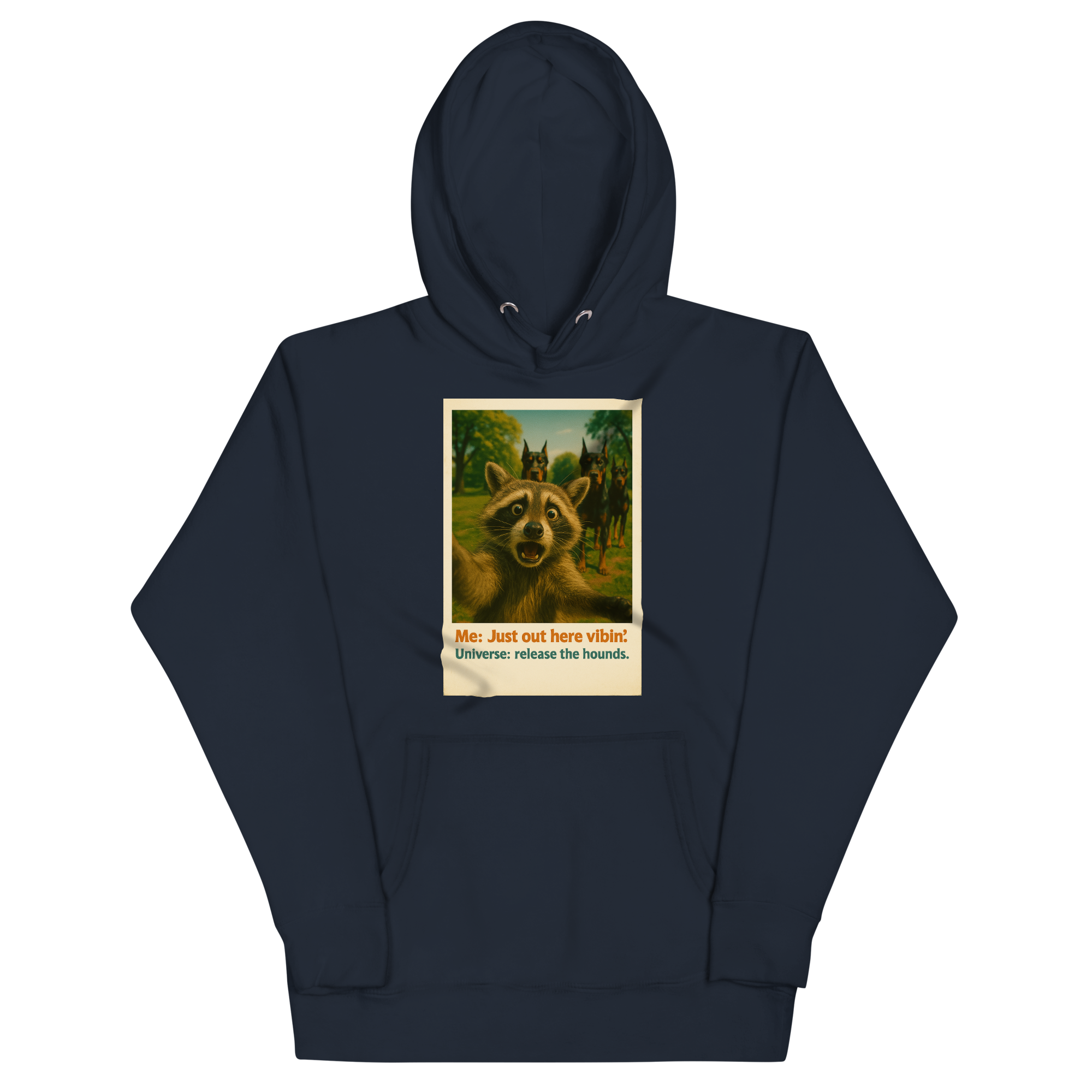 "JUST OUT HERE VIBIN..." • Premium Hoodie