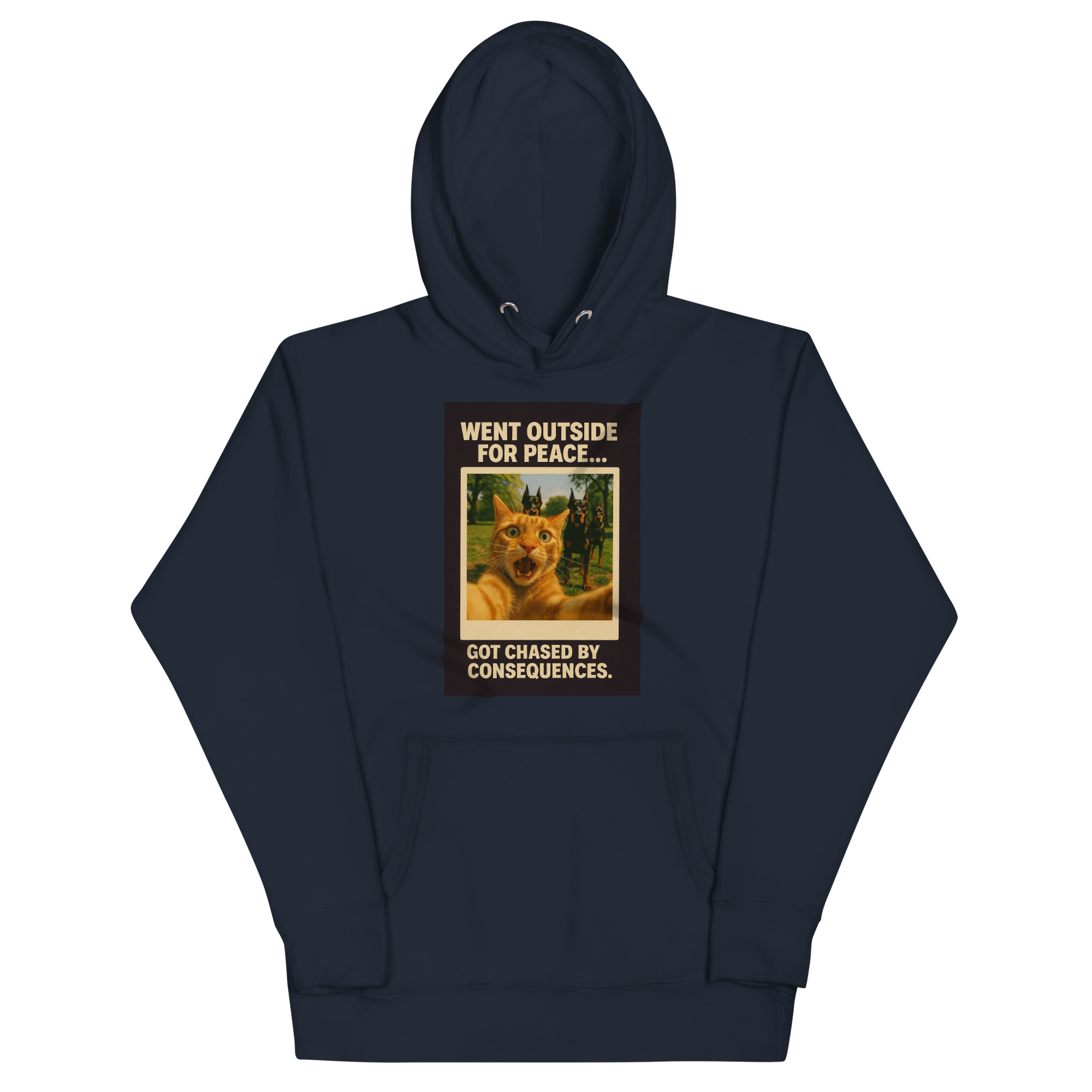 "WENT OUTSIDE FOR PEACE" • Premium Hoodie
