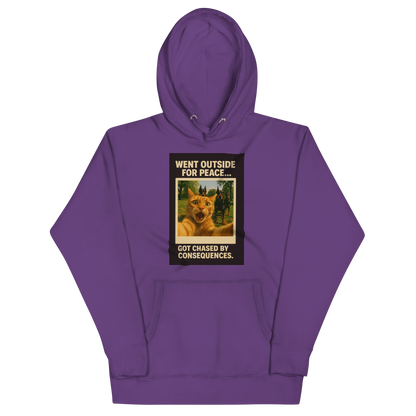"WENT OUTSIDE FOR PEACE" • Premium Hoodie