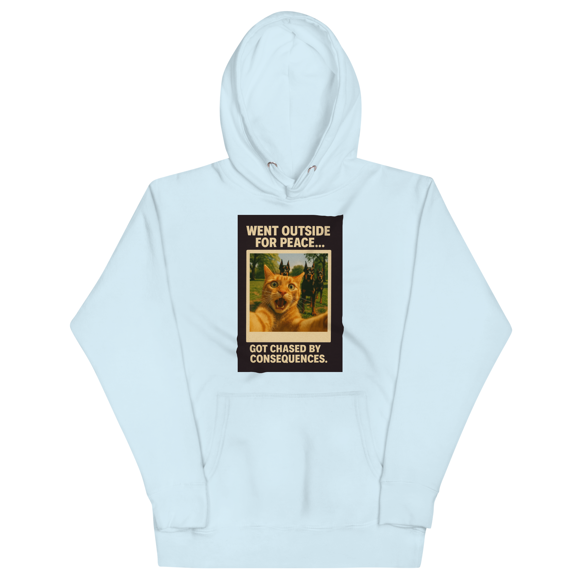 "WENT OUTSIDE FOR PEACE" • Premium Hoodie