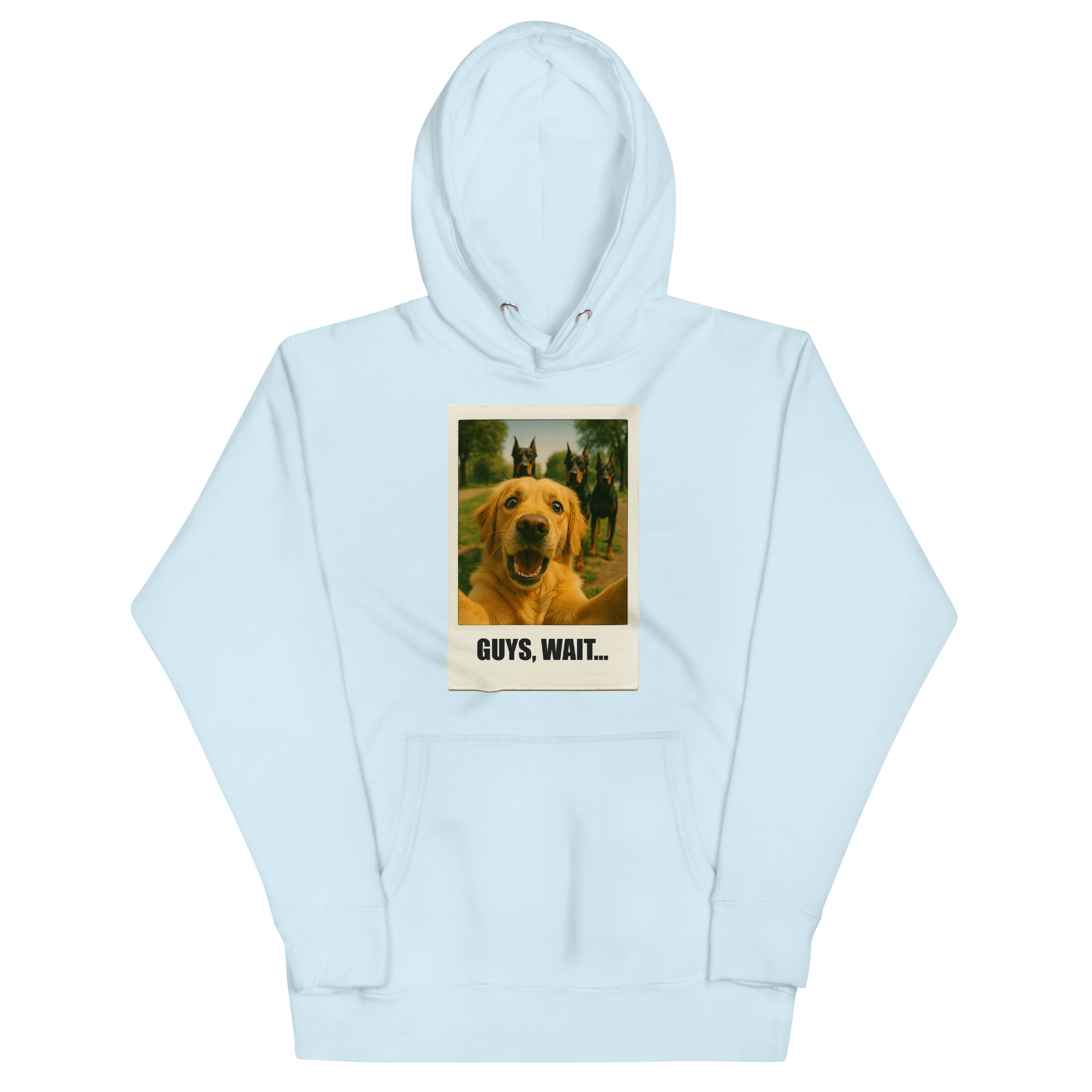 "GUYS, WAIT..." • Premium Hoodie