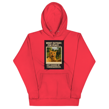 "WENT OUTSIDE FOR PEACE" • Premium Hoodie