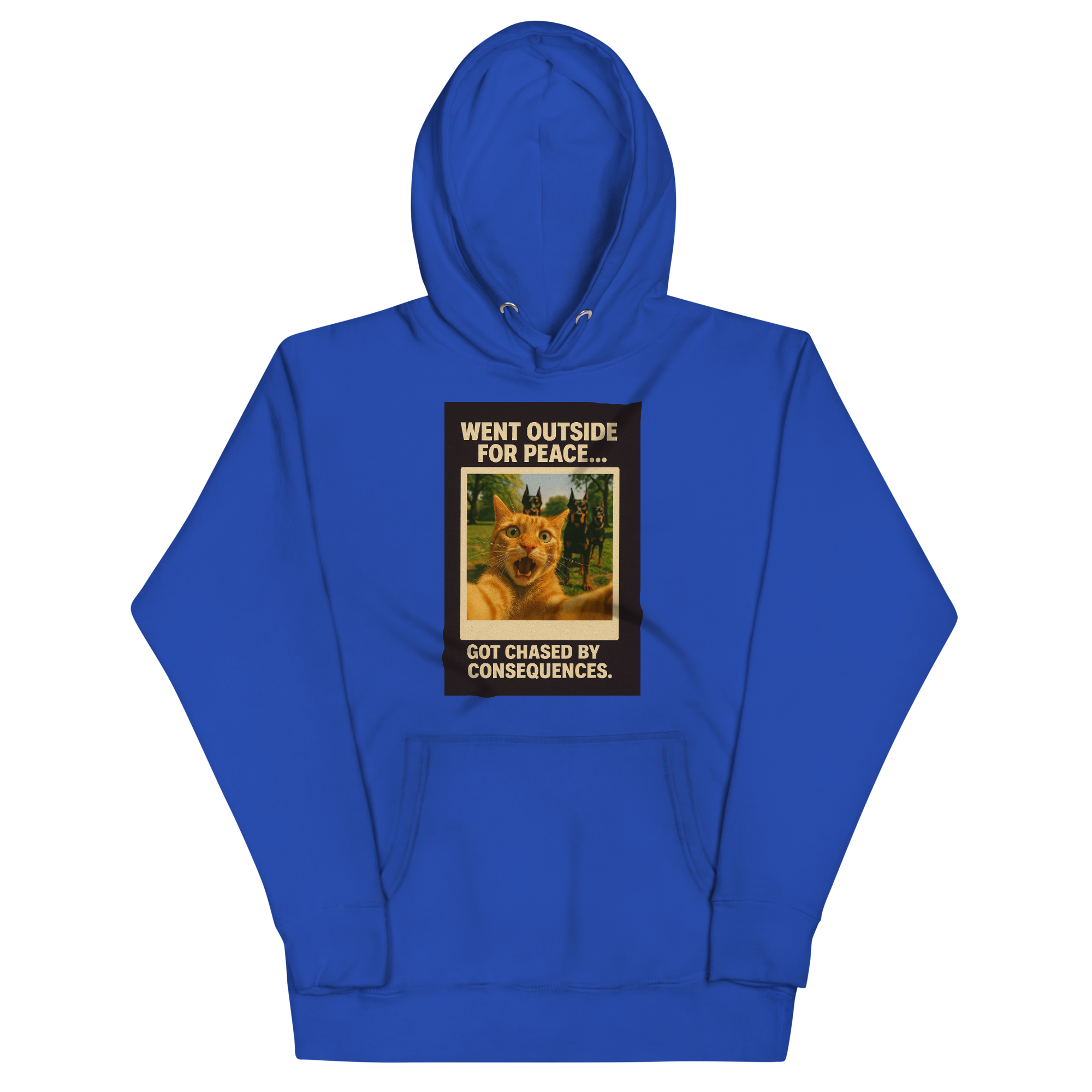 "WENT OUTSIDE FOR PEACE" • Premium Hoodie