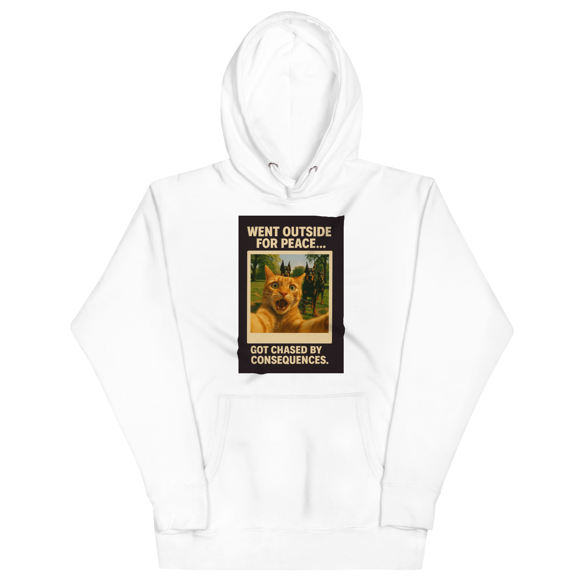 "WENT OUTSIDE FOR PEACE" • Premium Hoodie