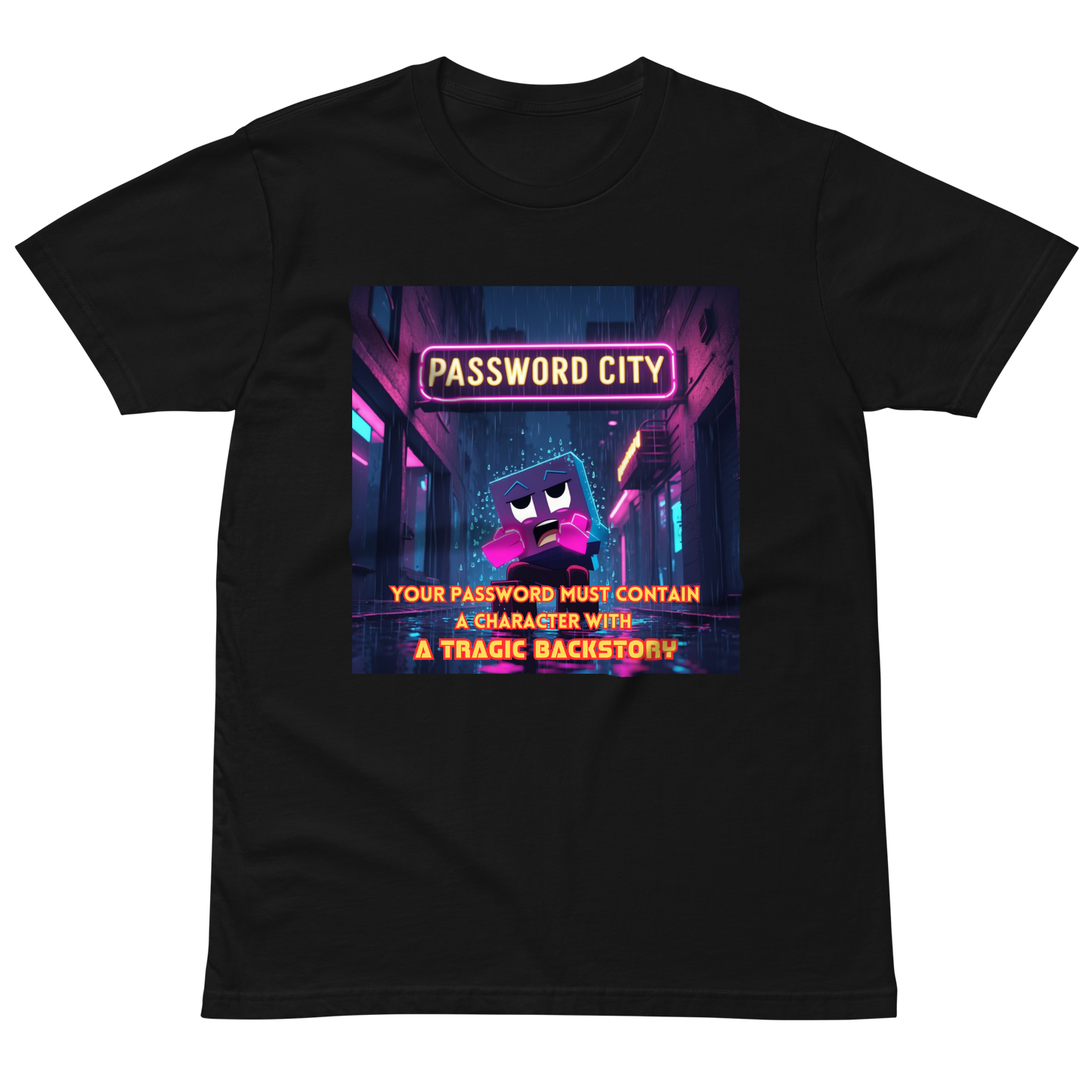 "YOUR PASSWORD MUST CONTAIN..." • Premium T-shirt