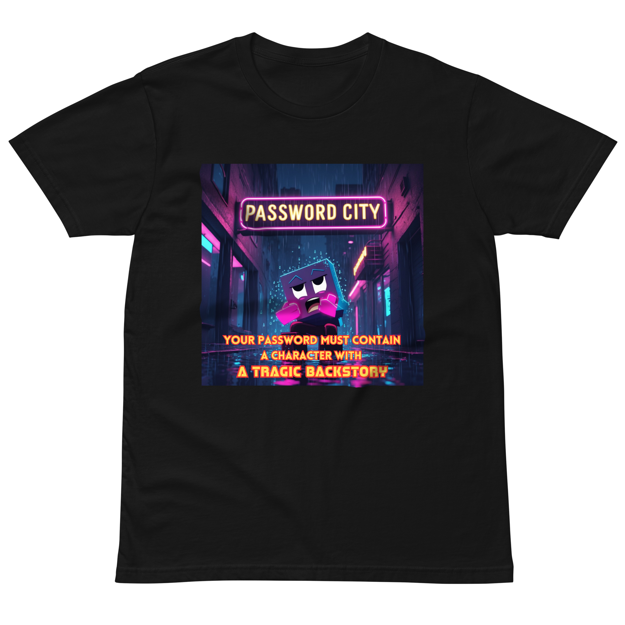 "YOUR PASSWORD MUST CONTAIN..." • Premium T-shirt