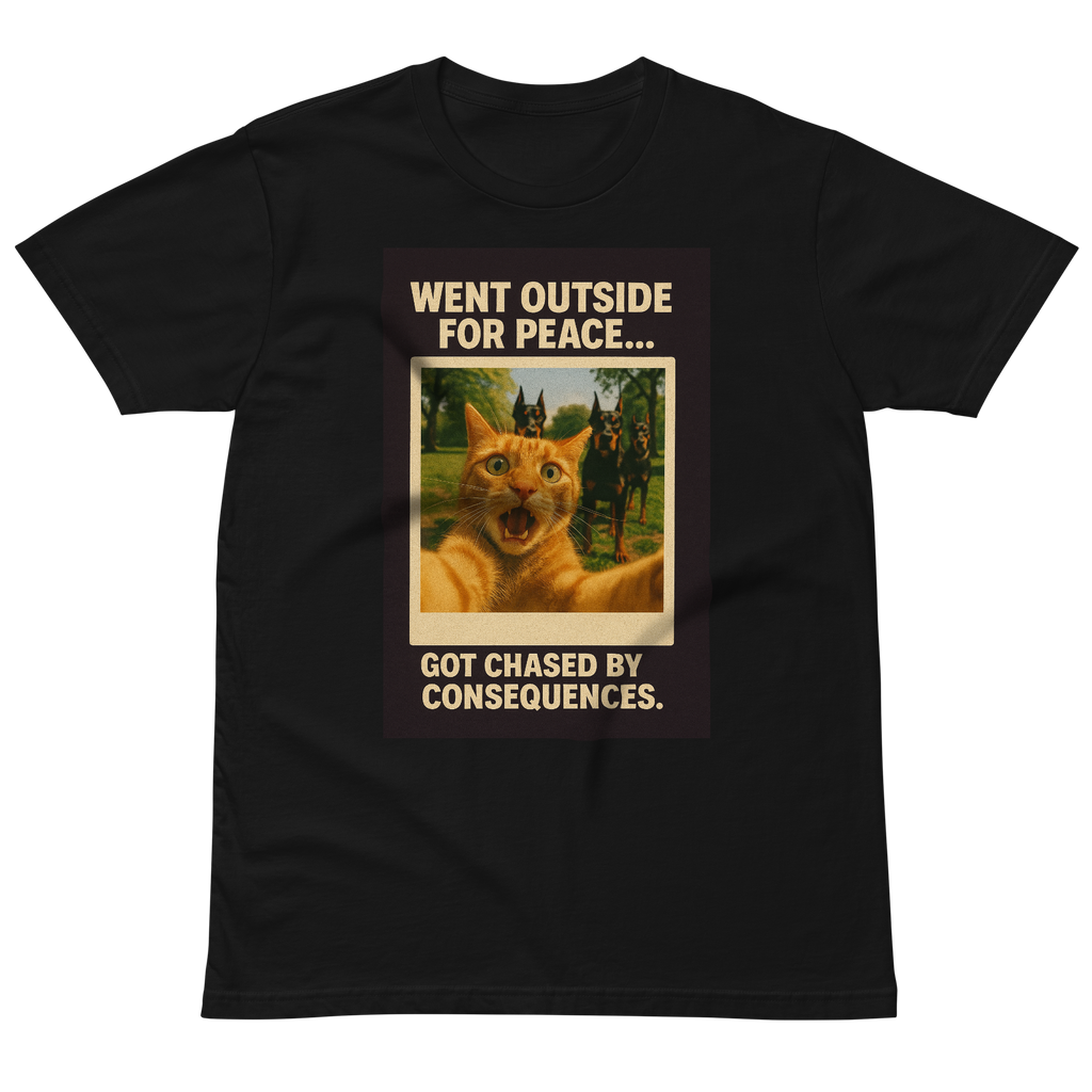 "WENT OUTSIDE FOR PEACE..." • Premium T-shirt