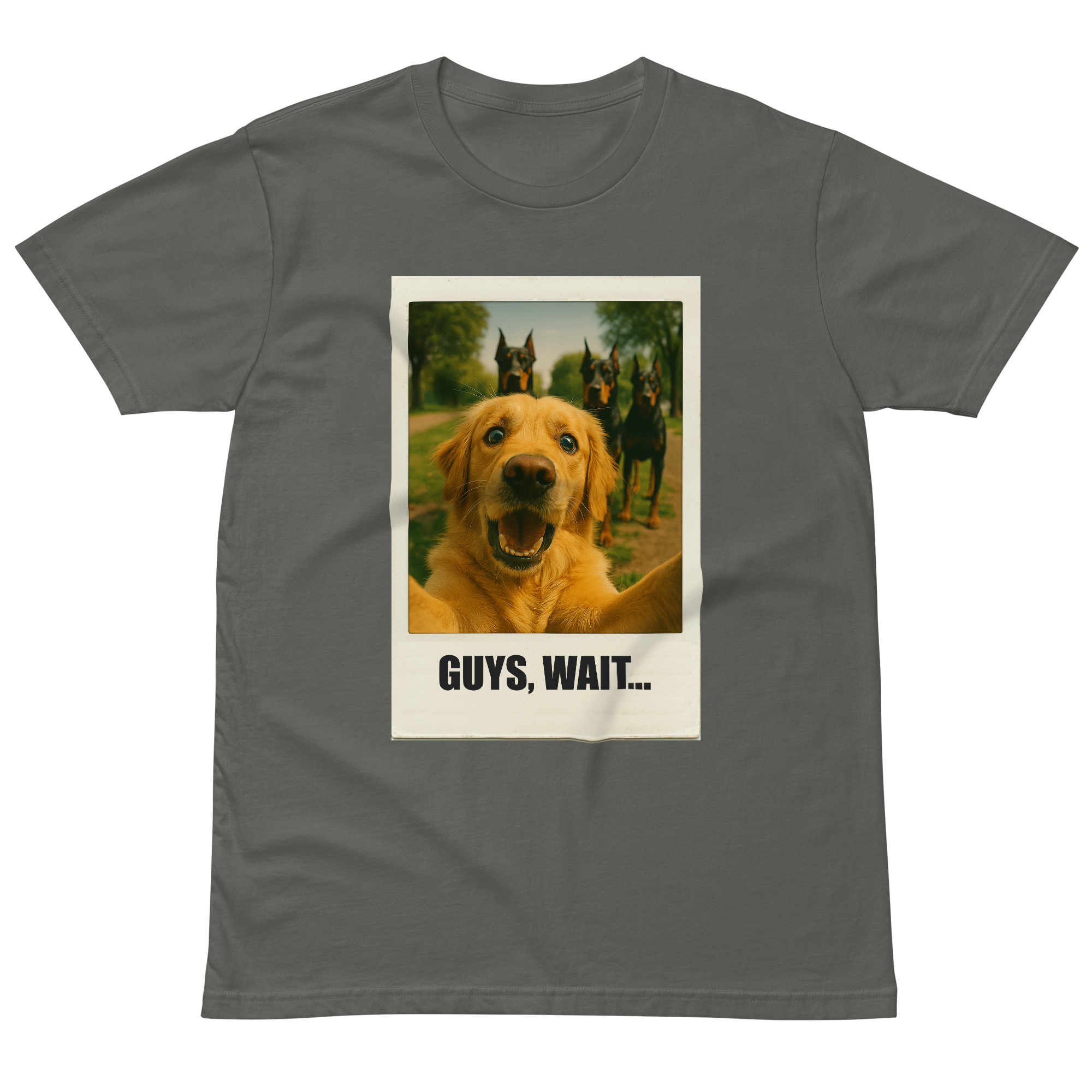 "GUYS, WAIT..." • Premium T-shirt