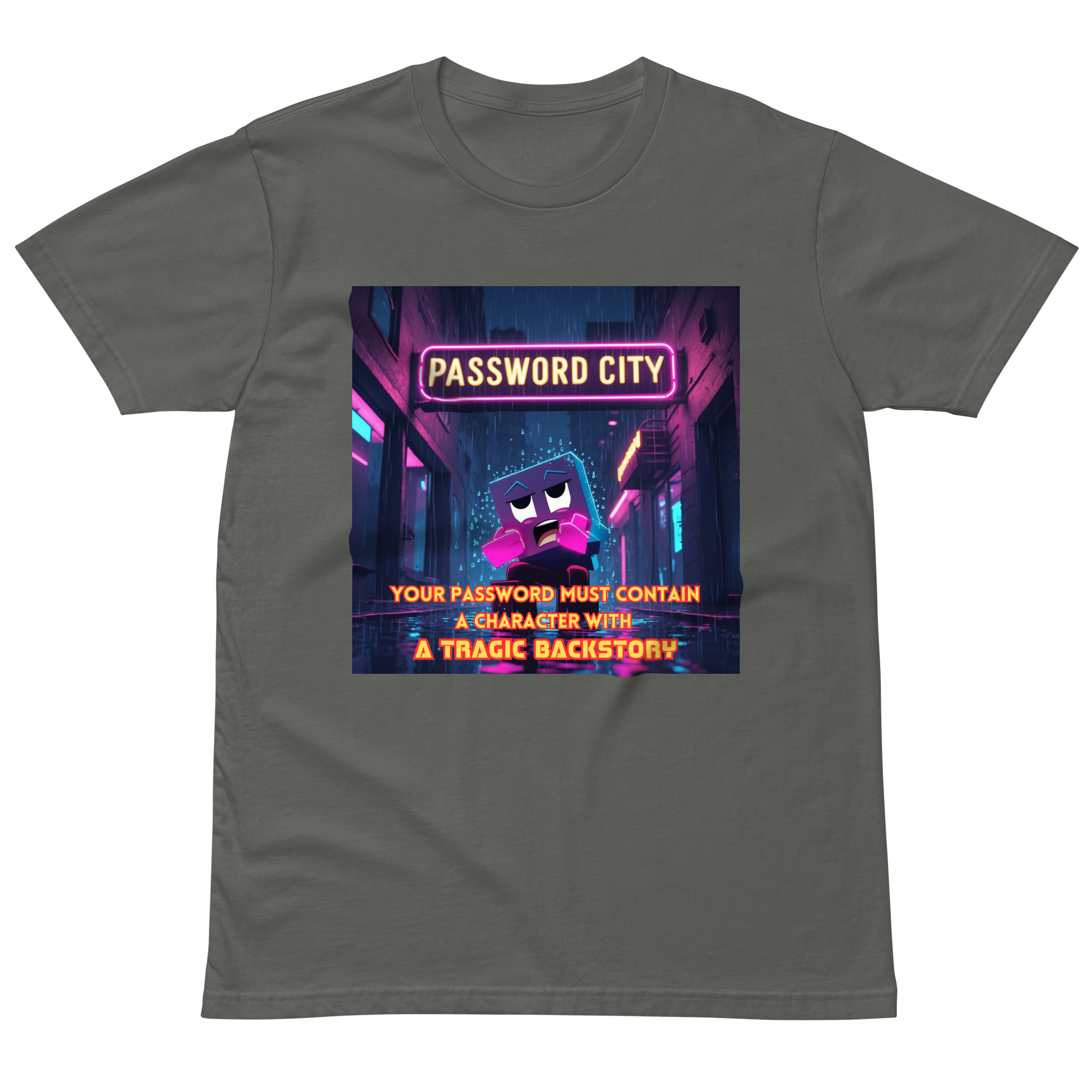 "YOUR PASSWORD MUST CONTAIN..." • Premium T-shirt