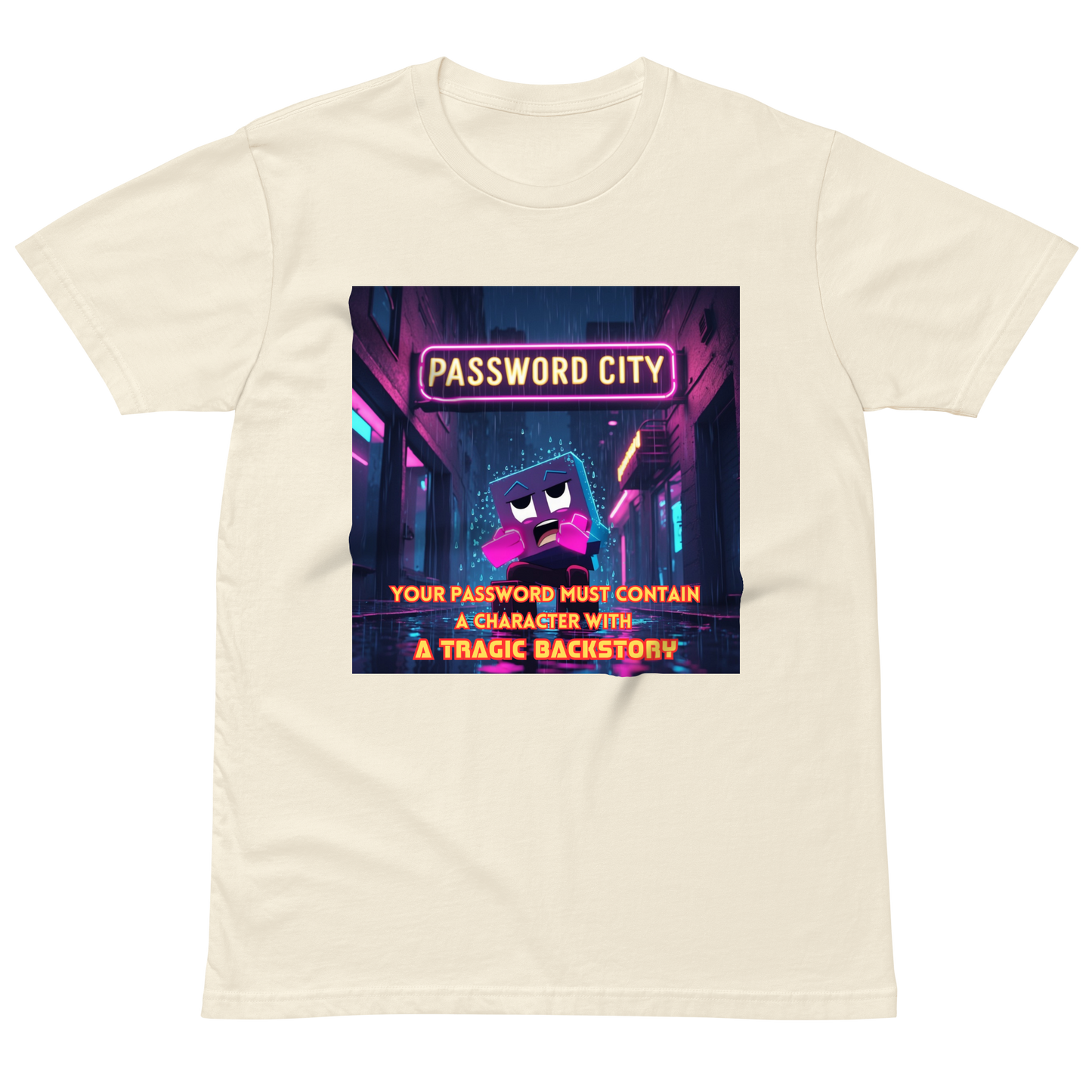 "YOUR PASSWORD MUST CONTAIN..." • Premium T-shirt