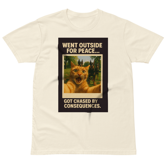 "WENT OUTSIDE FOR PEACE..." • Premium T-shirt