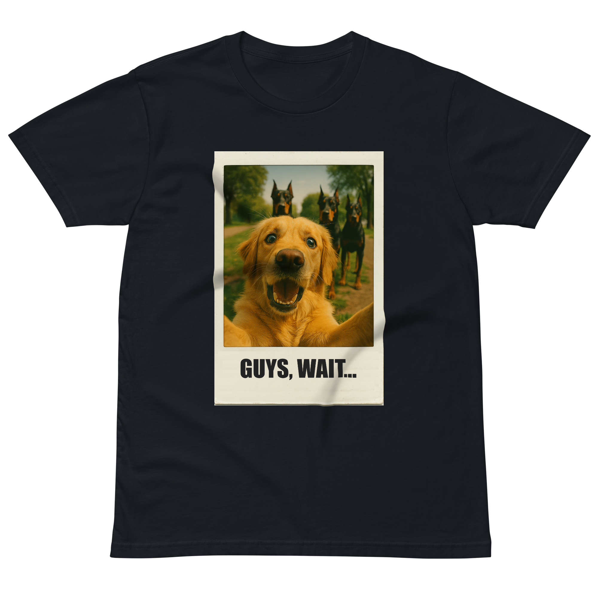 "GUYS, WAIT..." • Premium T-shirt