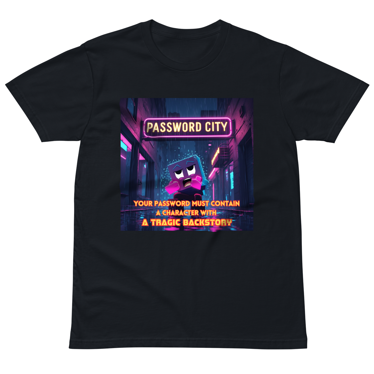 "YOUR PASSWORD MUST CONTAIN..." • Premium T-shirt