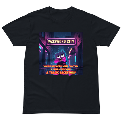 "YOUR PASSWORD MUST CONTAIN..." • Premium T-shirt
