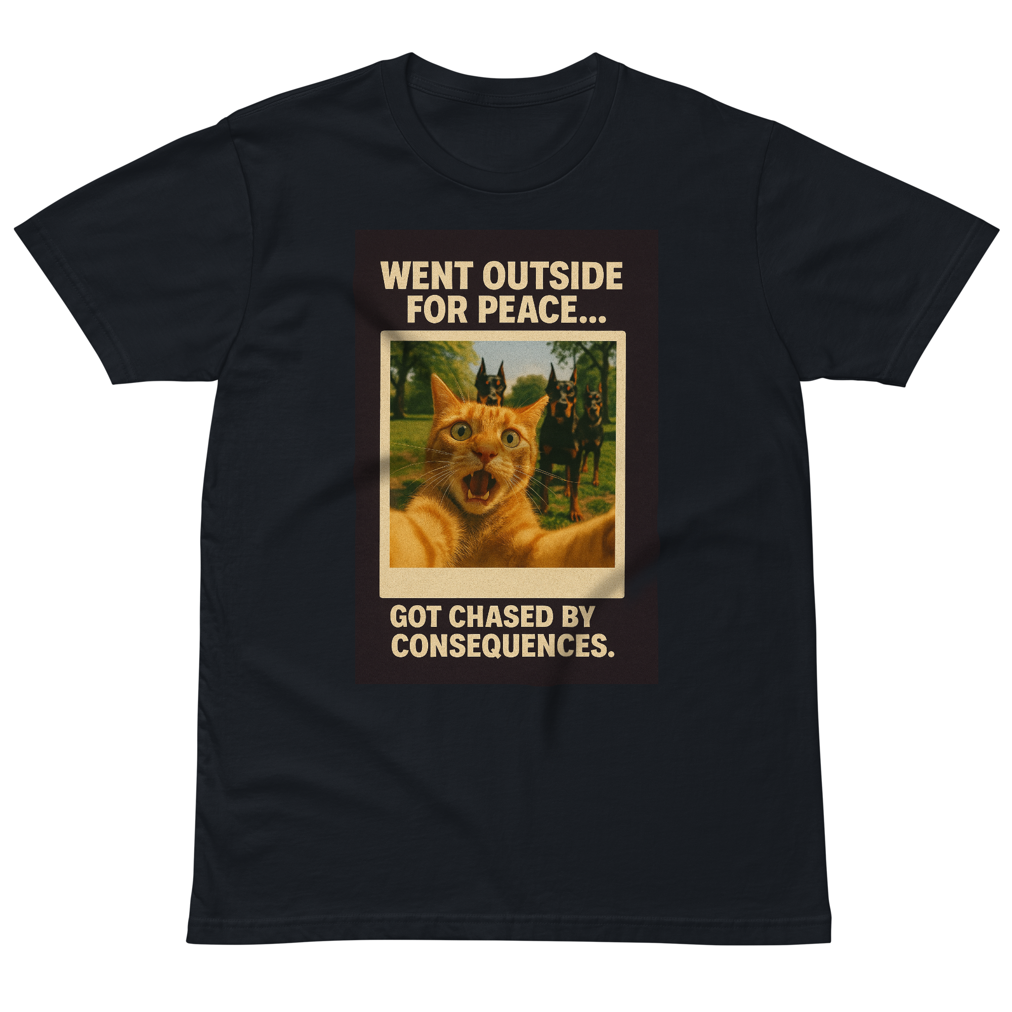 "WENT OUTSIDE FOR PEACE..." • Premium T-shirt
