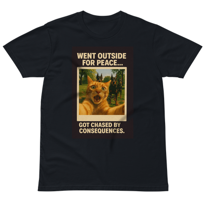 "WENT OUTSIDE FOR PEACE..." • Premium T-shirt