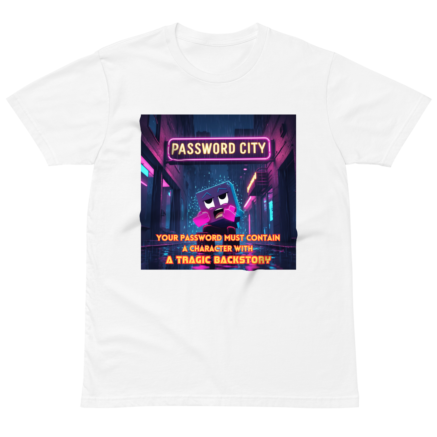 "YOUR PASSWORD MUST CONTAIN..." • Premium T-shirt