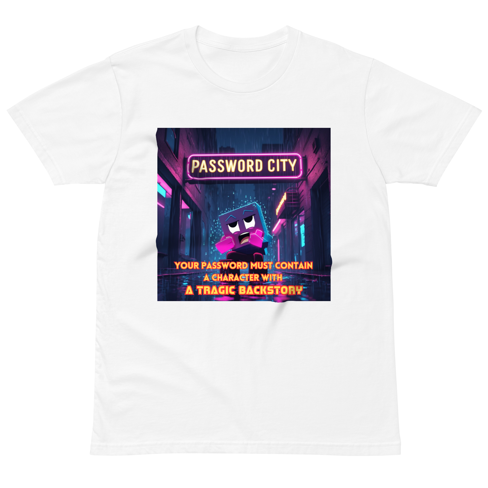 "YOUR PASSWORD MUST CONTAIN..." • Premium T-shirt