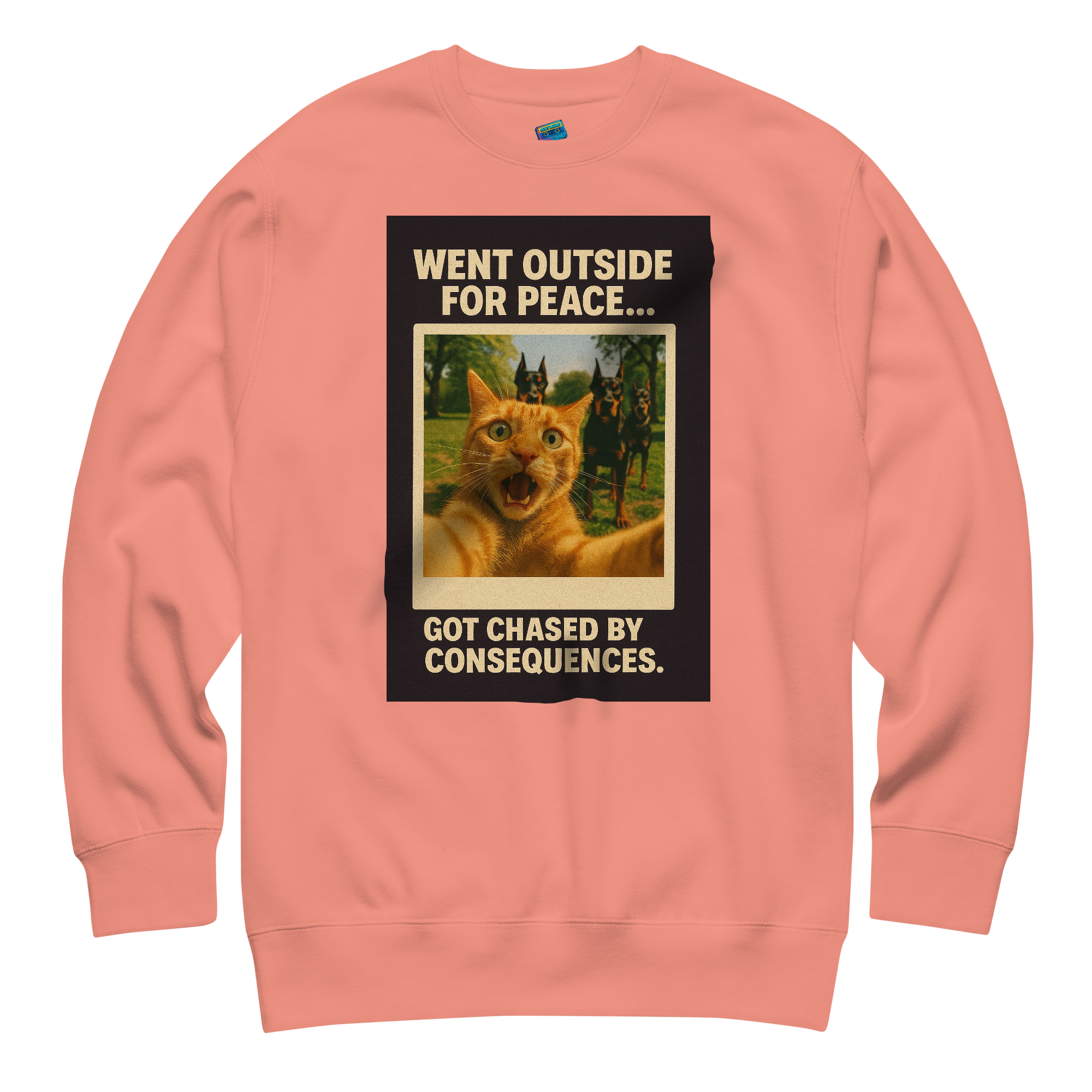 "WENT OUTSIDE FOR PEACE..." • Premium Sweatshirt