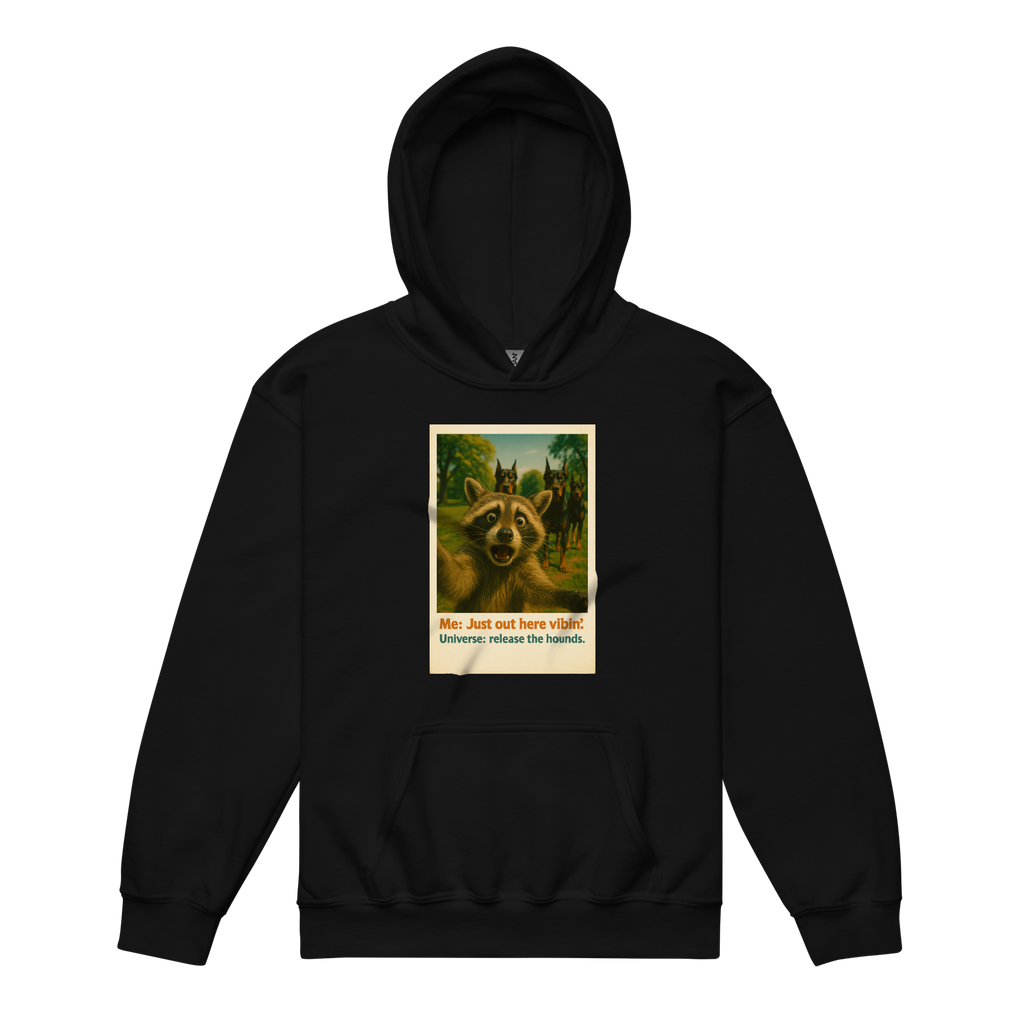 "JUST OUT HERE VIBIN..." • Youth Heavy Hoodie