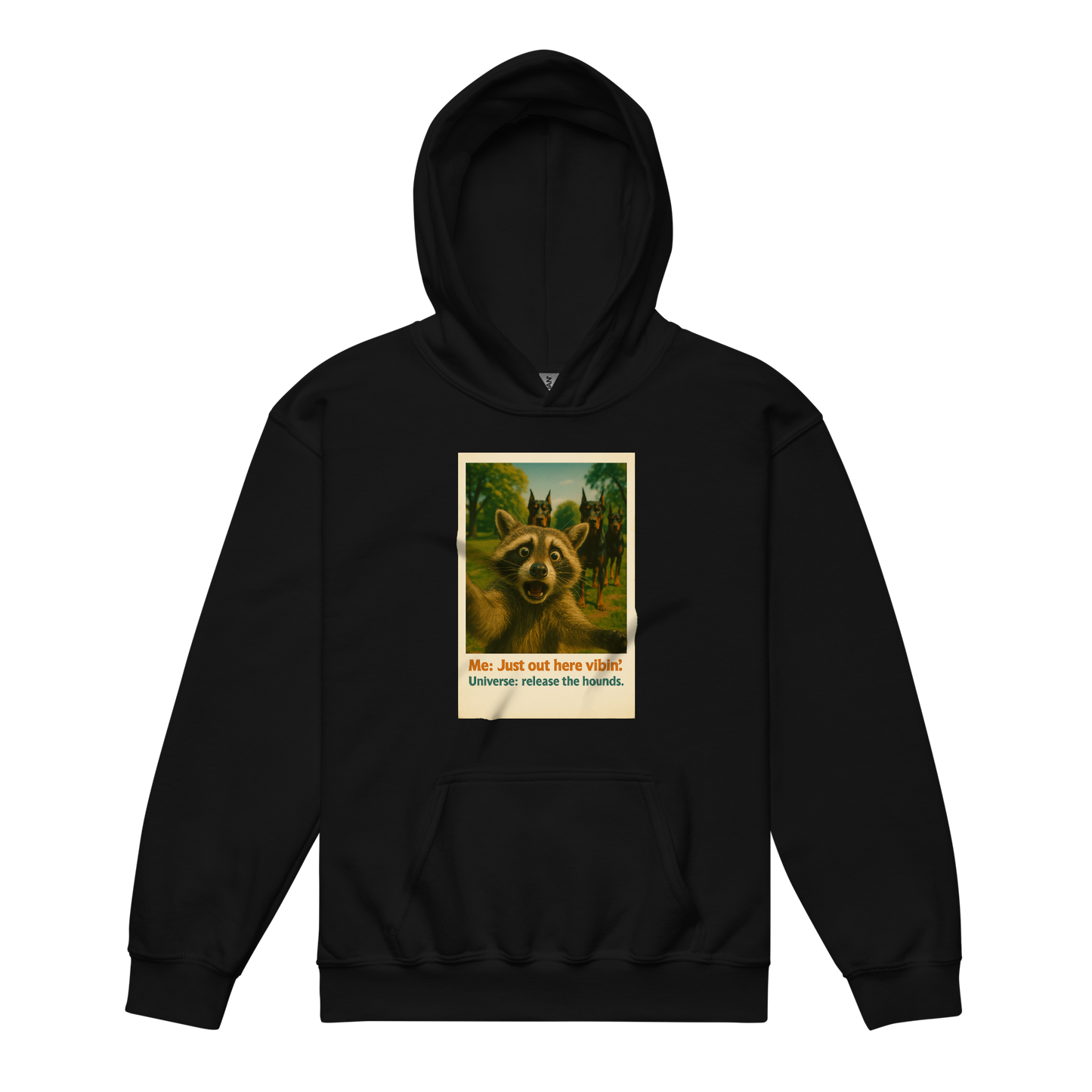 "JUST OUT HERE VIBIN..." • Youth Heavy Hoodie