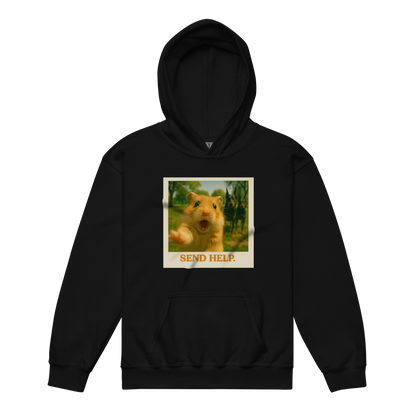 "SEND HELP" • Youth Heavy Hoodie