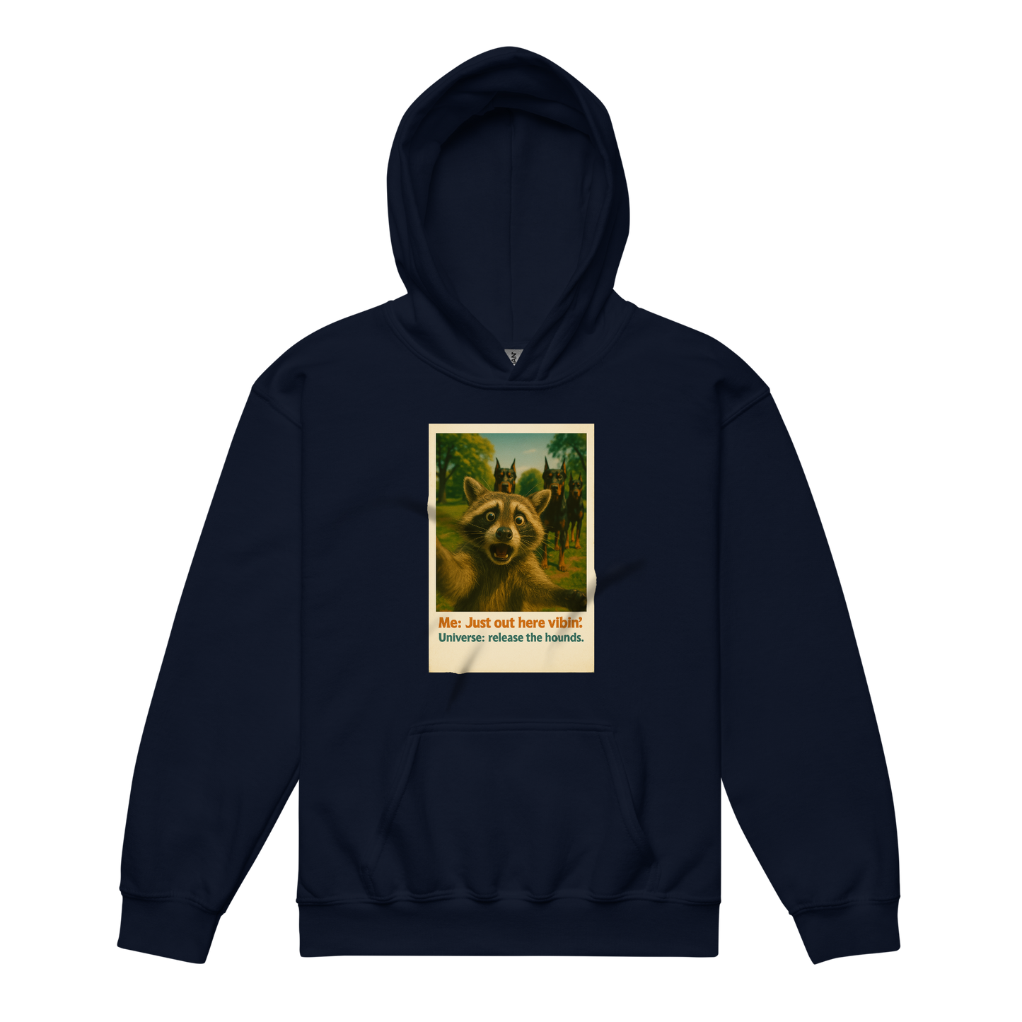 "JUST OUT HERE VIBIN..." • Youth Heavy Hoodie
