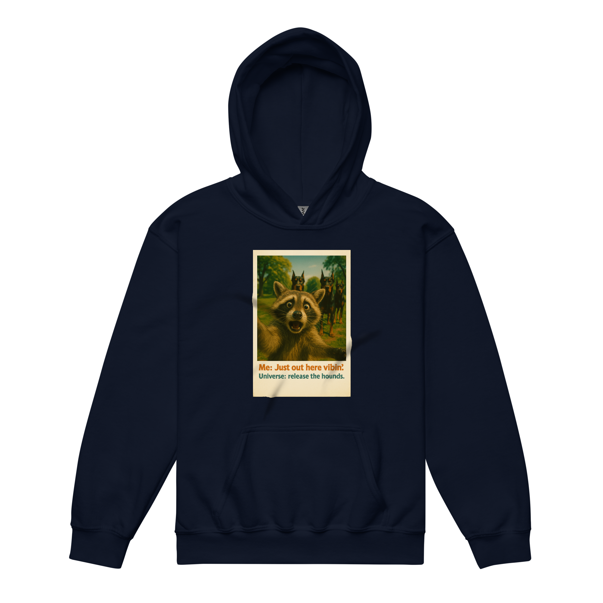 "JUST OUT HERE VIBIN..." • Youth Heavy Hoodie