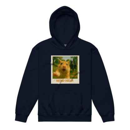 "SEND HELP" • Youth Heavy Hoodie