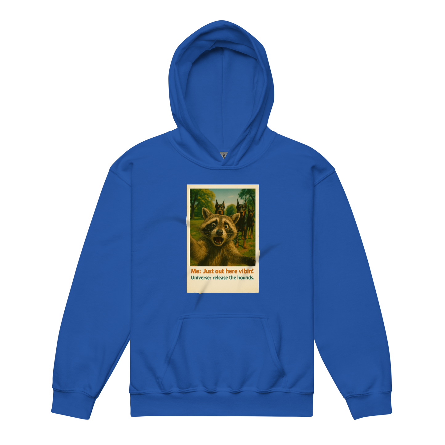 "JUST OUT HERE VIBIN..." • Youth Heavy Hoodie