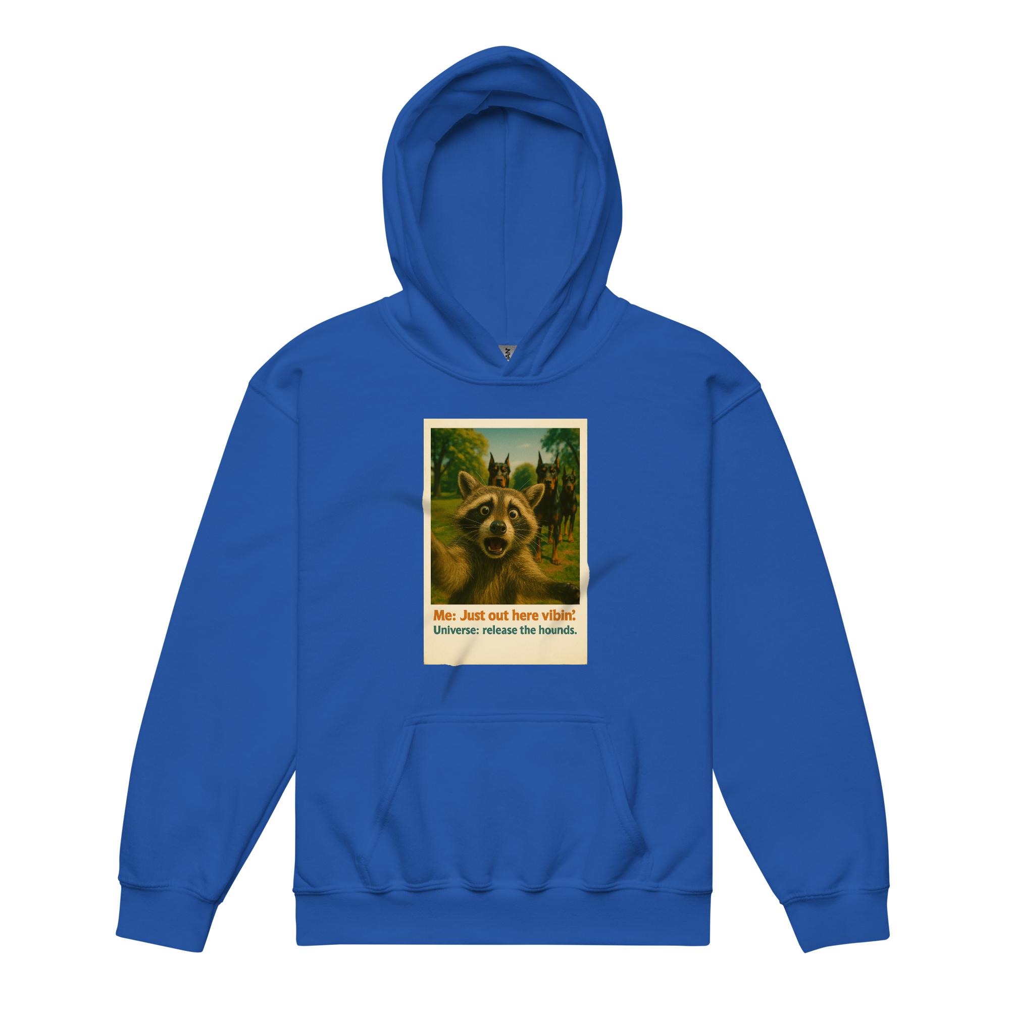 "JUST OUT HERE VIBIN..." • Youth Heavy Hoodie