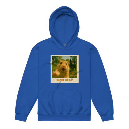 "SEND HELP" • Youth Heavy Hoodie
