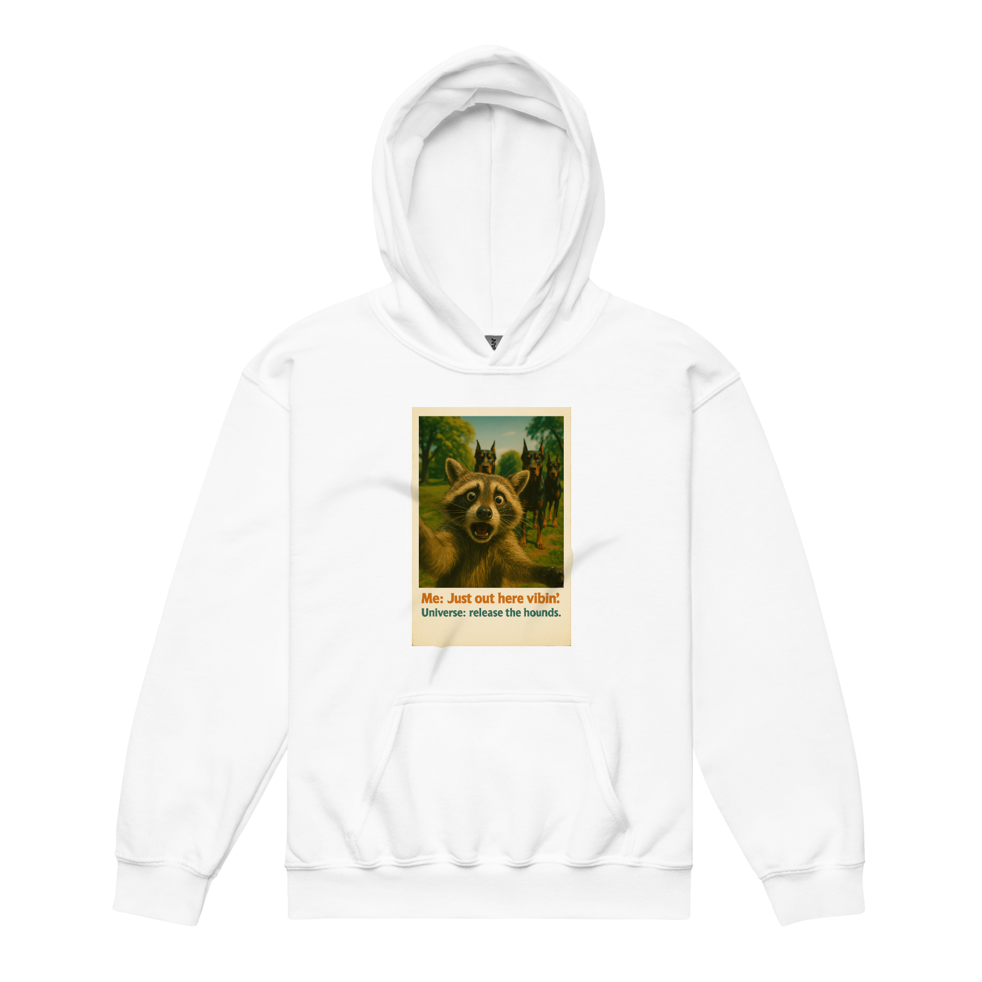 "JUST OUT HERE VIBIN..." • Youth Heavy Hoodie