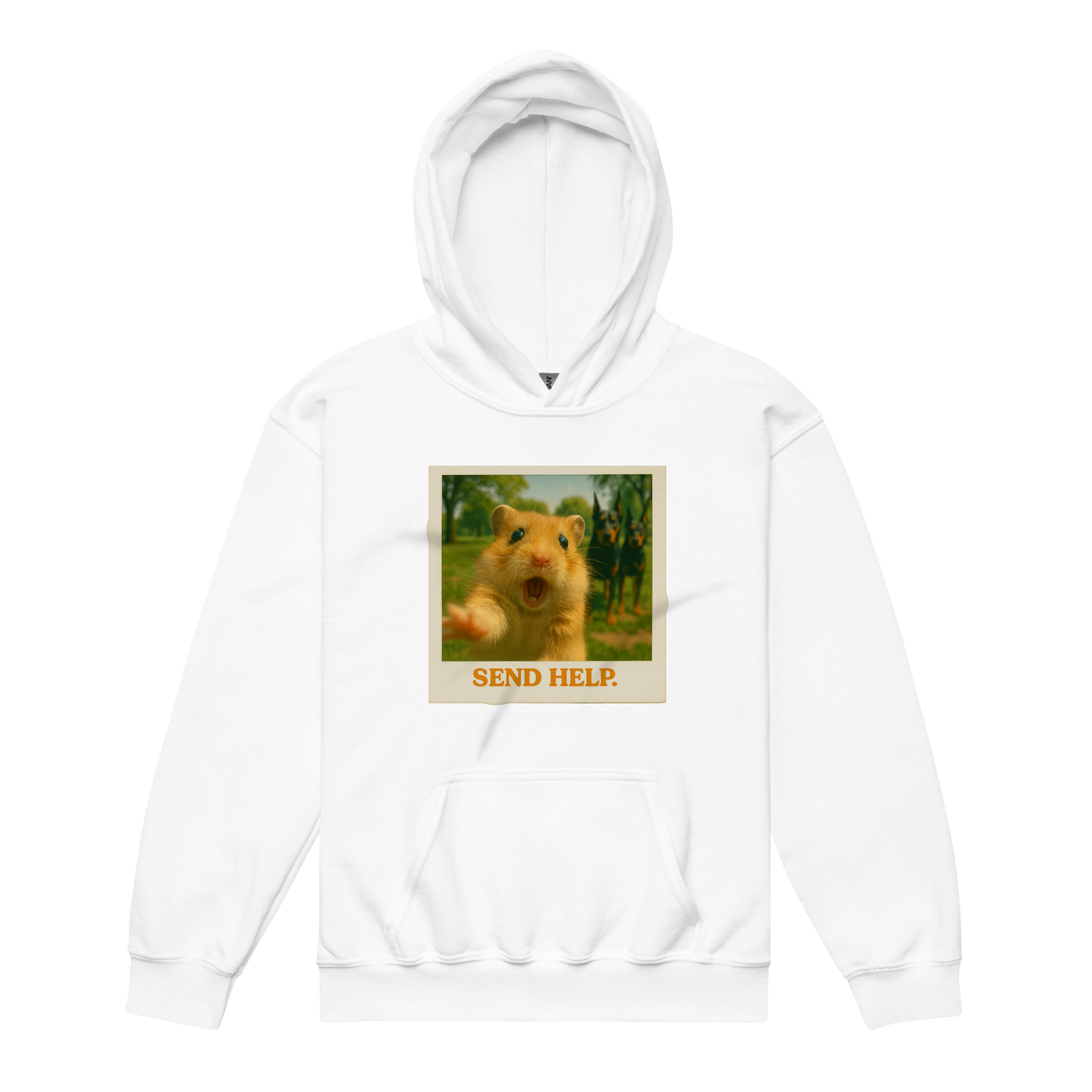 "SEND HELP" • Youth Heavy Hoodie