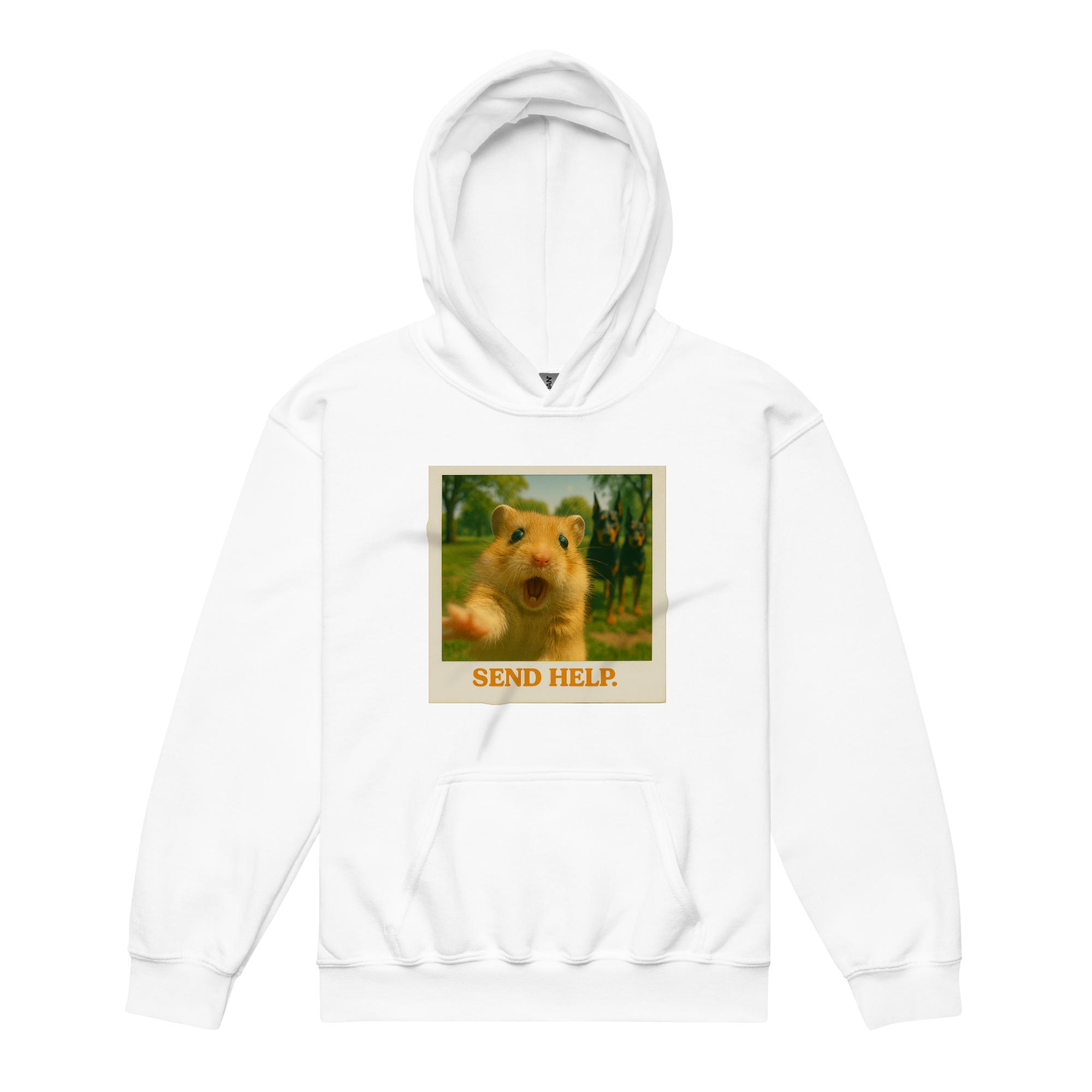 "SEND HELP" • Youth Heavy Hoodie